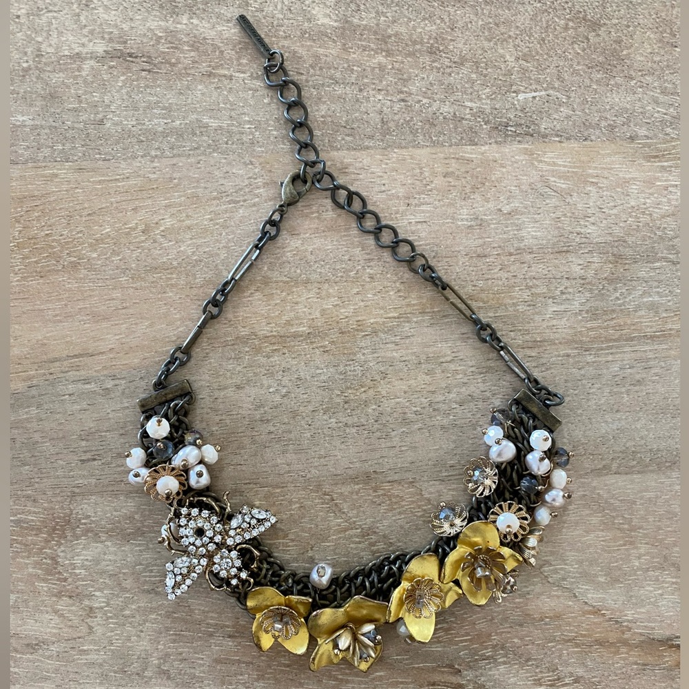 Saks Fifth Avenue bee rhinestone choker